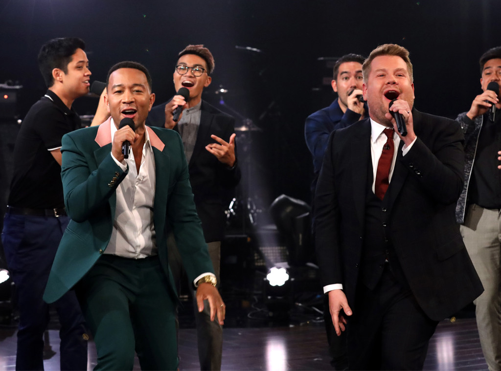 John Legend And James Corden S Summer Riff Off Is Pitch Perfect E Online